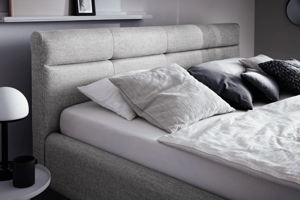 Čalouněná postel LOTTE 160x200 s úložným prostorem, tmavě šedá
