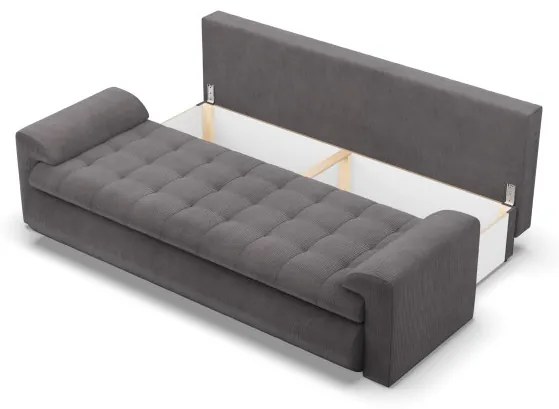 Trojmiestna rozkladacia sedačka FORESTA tmavosivá