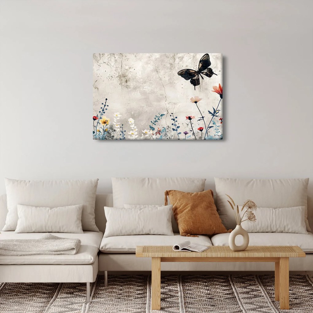 Obraz - Lúka v betóne (90x60 cm)