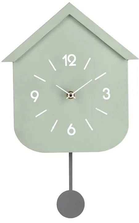 Nástenné hodiny s kyvadlom pendulo zelené MUZZA