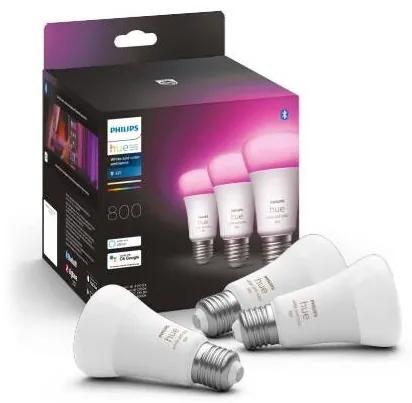 PHILIPS HUE Múdra LED stmievateľná žiarovka HUE s funkciou RGB, E27, A60, 6,5 W, 800lm, teplá biela-studená biel