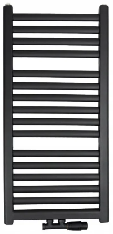 Regnis Elba, Vykurovacie teleso 440x1580mm so stredovým pripojením 50mm, 701W, čierna, ELBA160/40/D5/BLACK