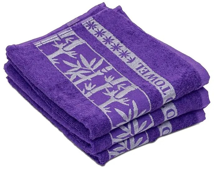 2x Bambusový uterák BAMBOO fialový