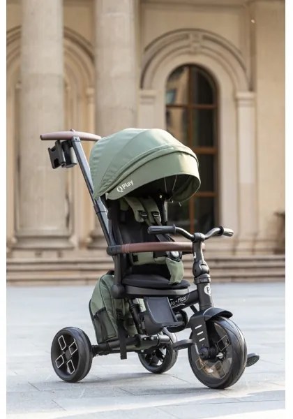 QPlay - Detská trojkolka 7v1 COMFO MAX zelená