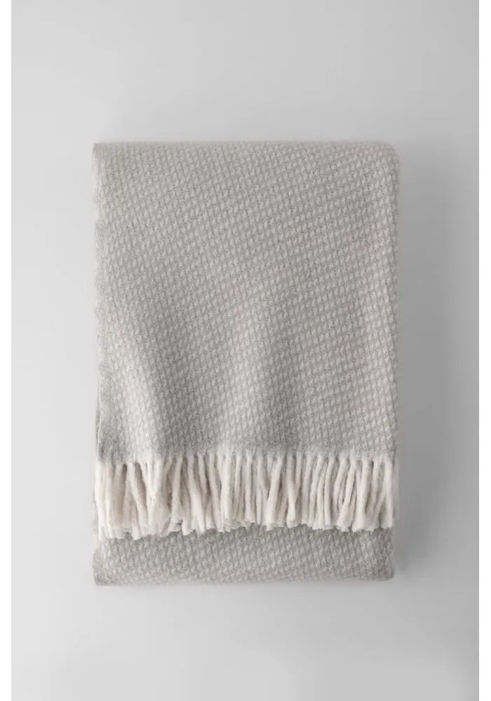 Svetlosivý pléd s podielom bavlny Euromant Ruby, 140 × 180 cm