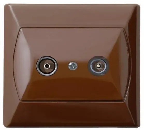 RTV zásuvka GPA-AK hnedá