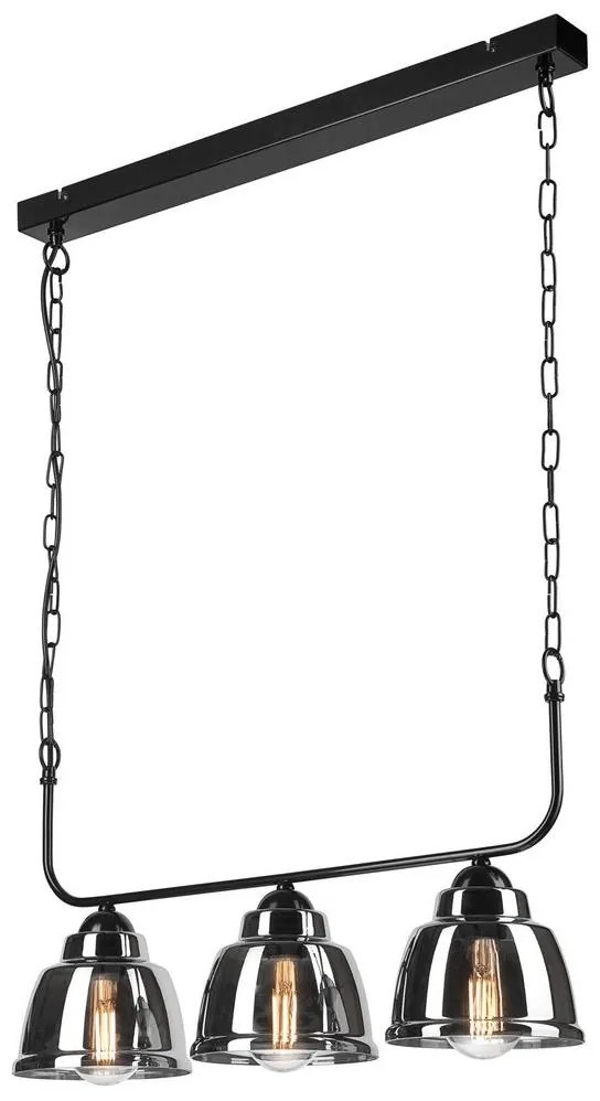 Luster na reťazi MARIO 3xE27/60W/230V chróm