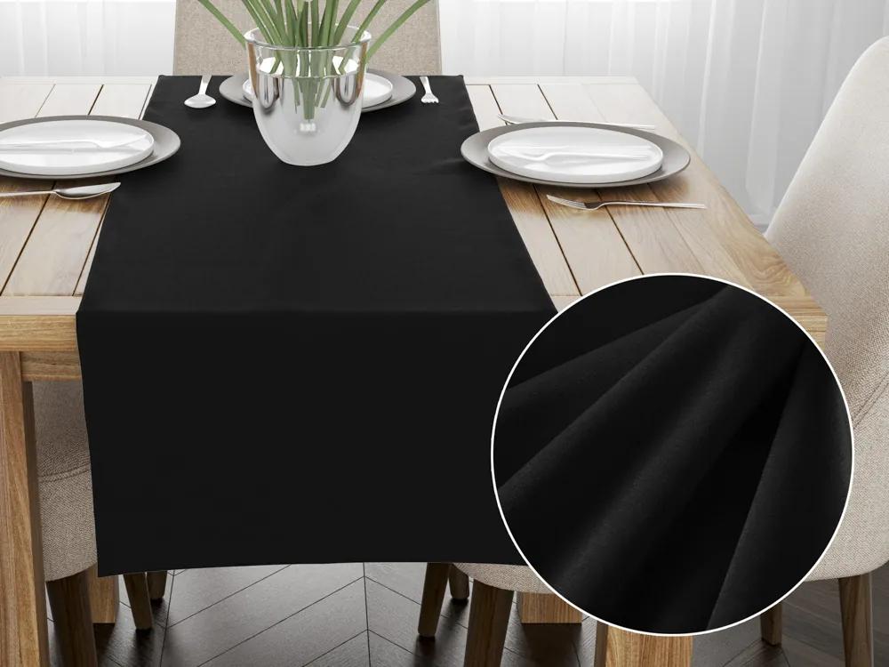 Biante Zamatový behúň na stôl Velvet Prémium SVP-023 Čierny 35x140 cm