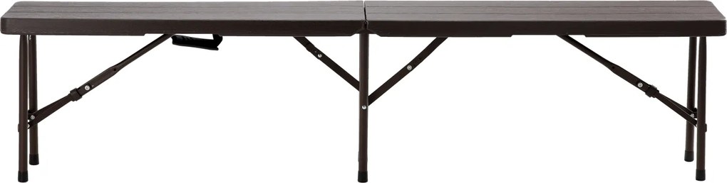 Garden Line SKLADACIA TURISTICKÁ LAVICA 180 x 25 x 43 CM HNEDÁ *0995