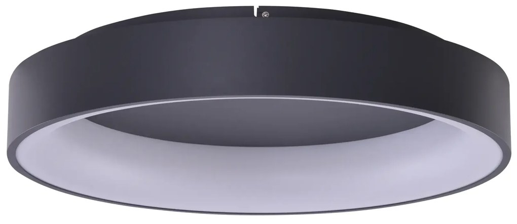 Moderné LED stropné svietidlo Solvent R 80 sivé s diaľkovým ovládačom