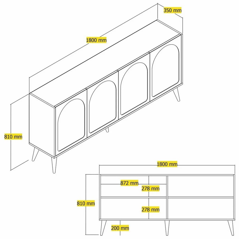 Skrinka Lyon Cream and Walnut