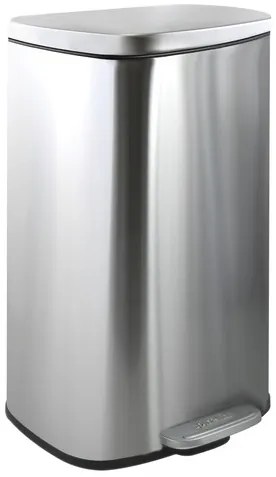 Spirella pedálový odpadkový kôš AKIRA kartáčovaná nerez oceľ soft-close 50 L 10.21574