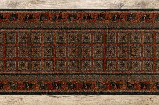 Behúň KASHQAI 4301/501 zelený / terakota