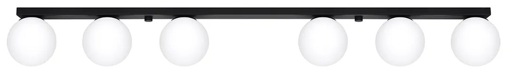 Stropné svietidlo Yoli, 6x biele sklenené tienidlo, b