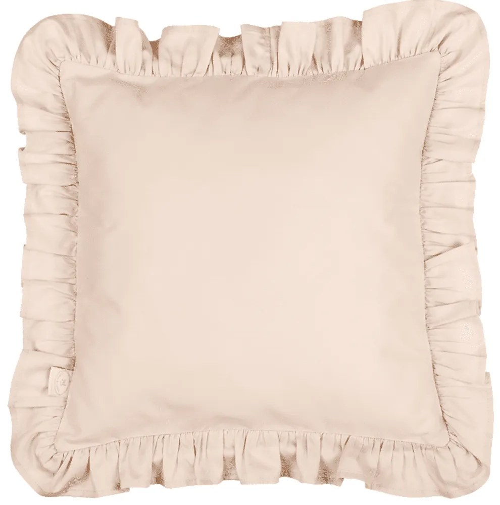 Polštář s volánem krémová 40x40cm