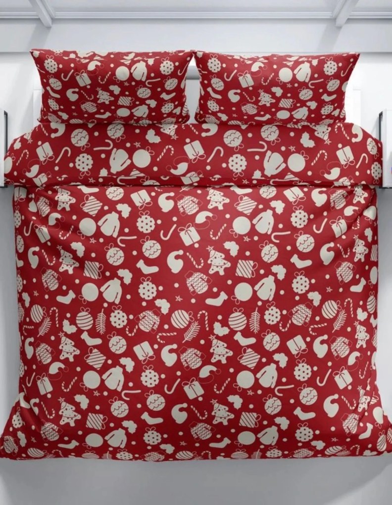 Bavlnené obliečky GIFTY červené Rozmer obliečky: 70 x 90 cm | 140 x 200 cm