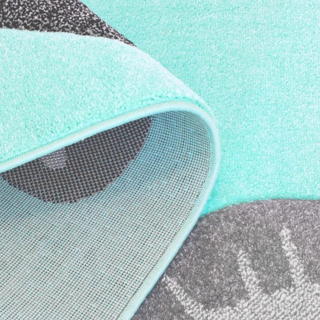 Dekorstudio Detský koberec BEAUTY mentolový s loďou Rozmer koberca: 140x200cm
