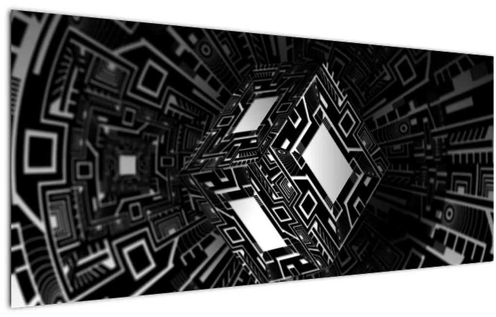 Obraz abstraktné kocky (120x50 cm)