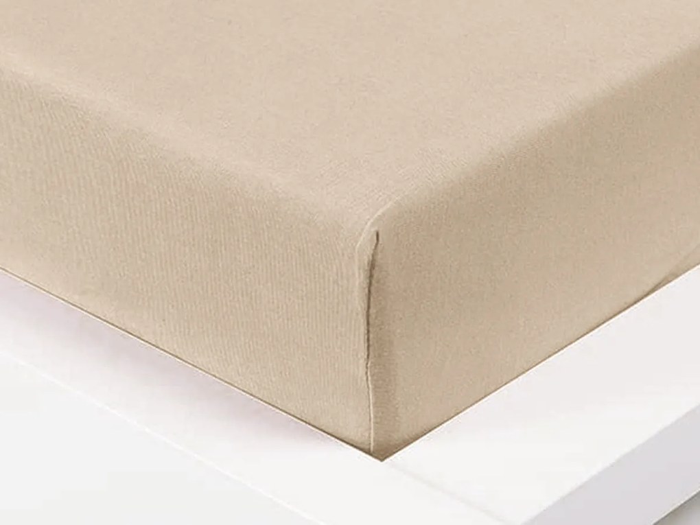 XPOSE® Jersey plachta Exclusive na vysoký matrac - biela káva 90x200 cm