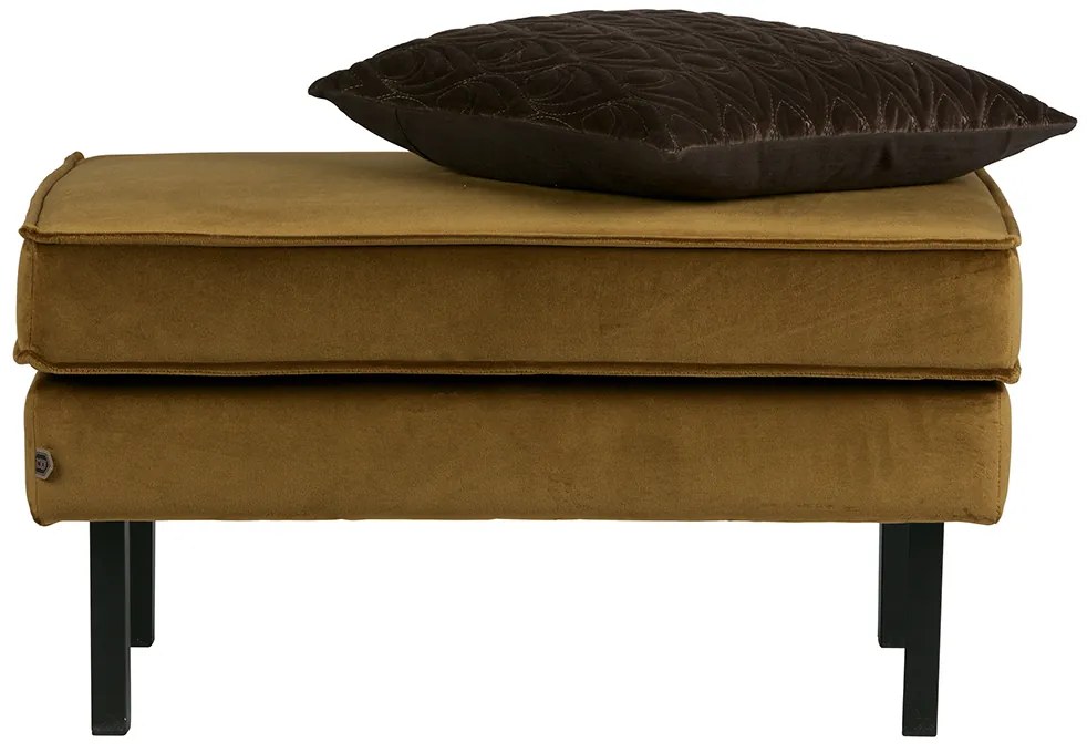 BePureHome Rodeo zamatový ottoman - Sivohnedá