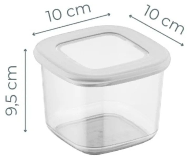 Plastové dózy v súprave 12 ks na potraviny Fresco – Hermia