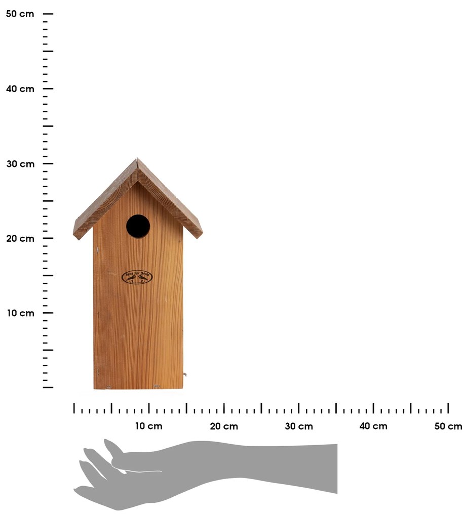 Vtáčia búdka Sisi, 30x17x14,5 cm, drevo, hnedá