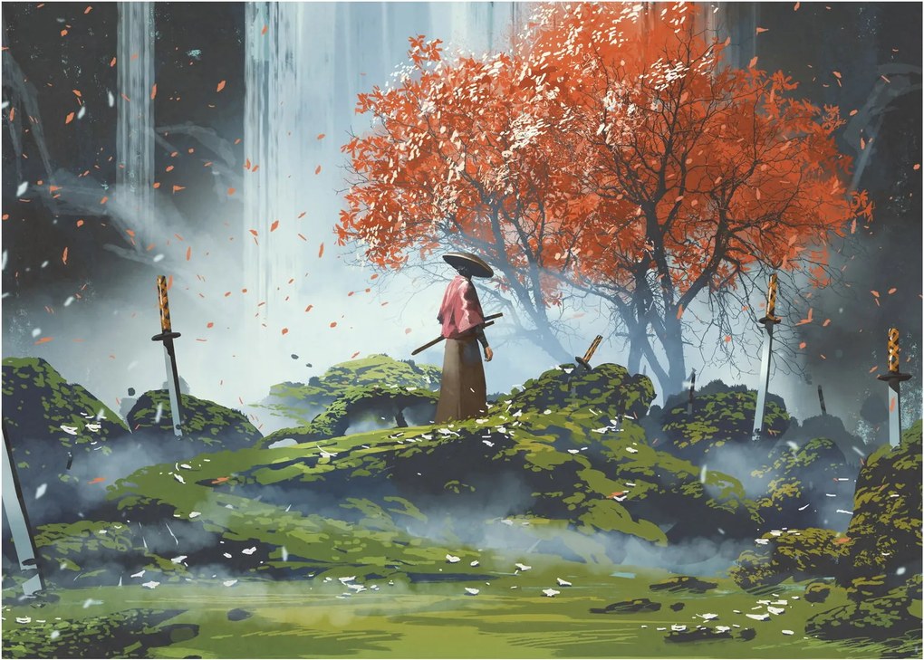 Obraz - Ilustrácie záhrady mečov (70x50 cm)