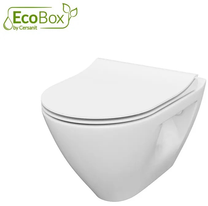 Tece Mille, sada závesné WC Cersanit Mille CleanOn 51x36,5x36,5 cm + inštalačný modul pod omietku Tece, TEC-9400412-S701-430