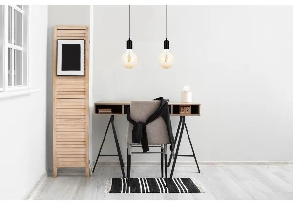 Luster na lanku MIROS 2xE27/60W/230V čierna