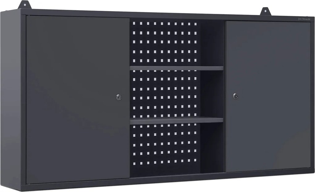 Visiaca dielenská skrinka v antracitová farbe, 1200x600x200 mm: BEN