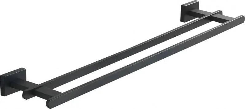 Mexen Arno dvojitý vešiak na uteráky, čierna - 7020725-70