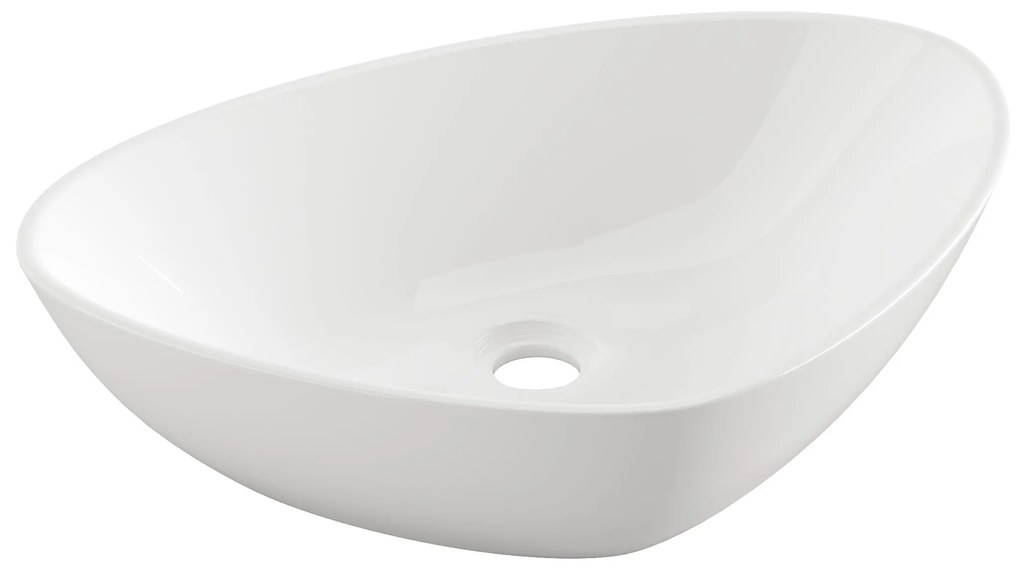 Invena Trigono, asymetrické umývadlo na dosku 500x405, INV-CE-58-001-W