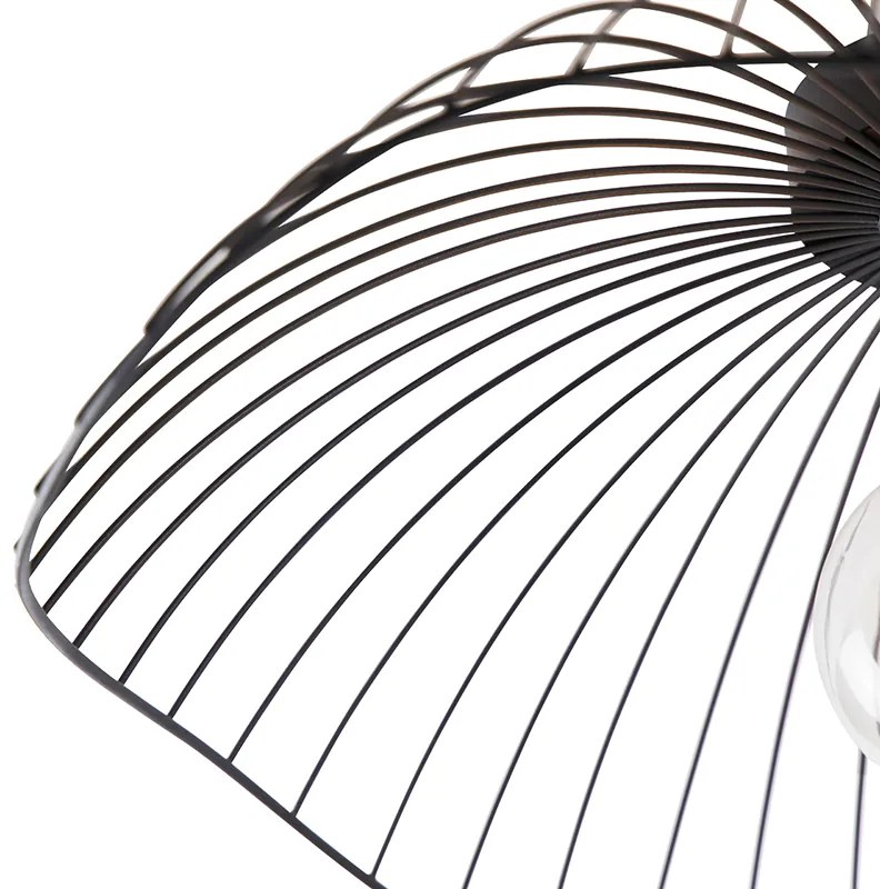 Dizajnové stropné svietidlo čierne 50 cm - Pua