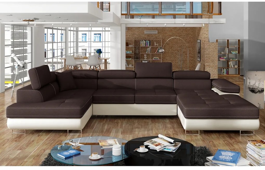 Expedo Rozkládací sedačka do U CORGI, 345x90x202, sawana 26/soft 33, levý roh