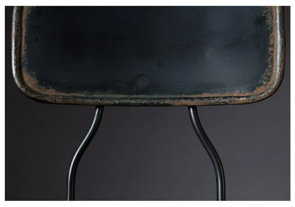 Čierna kovová vysoká stolička Dutchbone Ovid, výška 88 cm