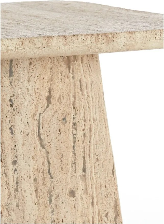 Odkladací stolík s doskou z kameňa 45x45 cm Kepami – Light &amp; Living