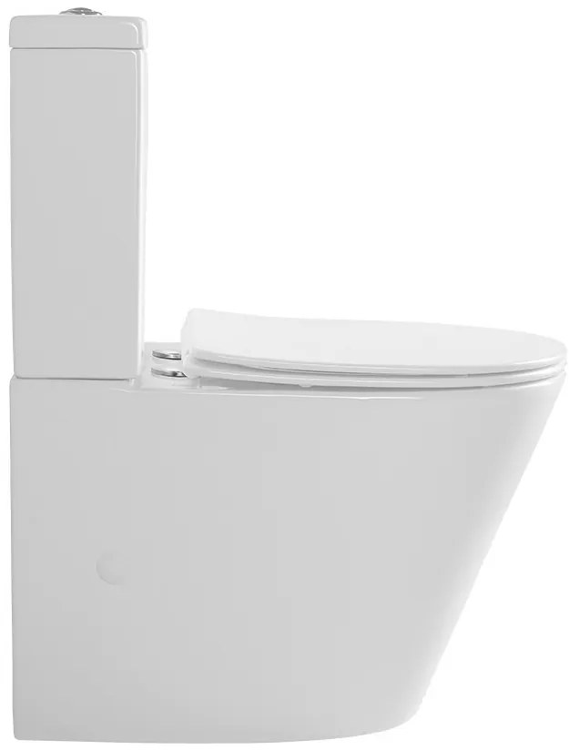 Sapho, PACO RIMLESS WC kombi misa s nádržkou vrátane splachovacej súpravy, spodný/zadný, PC1012WR