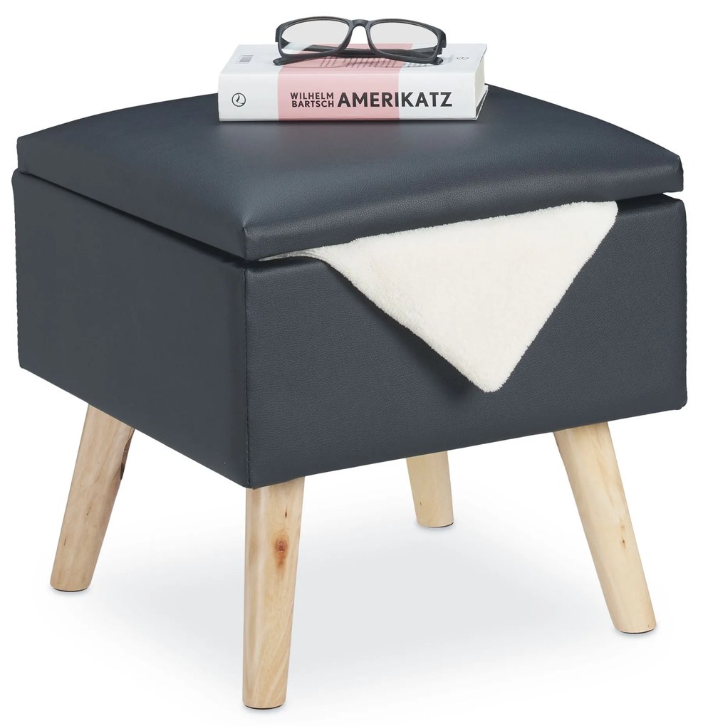 Taburetka s úložným priestorom RD29604, antracitová