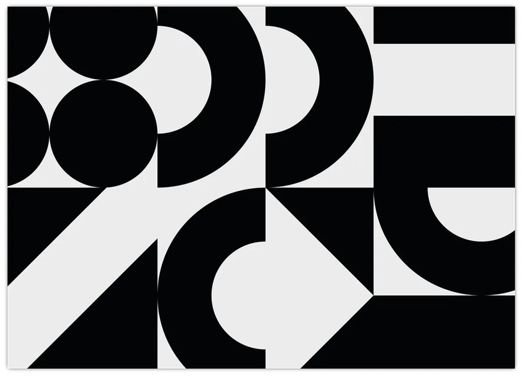 Sklenený obraz - Geometrická abstrakcia N⁰2 (70x50 cm)