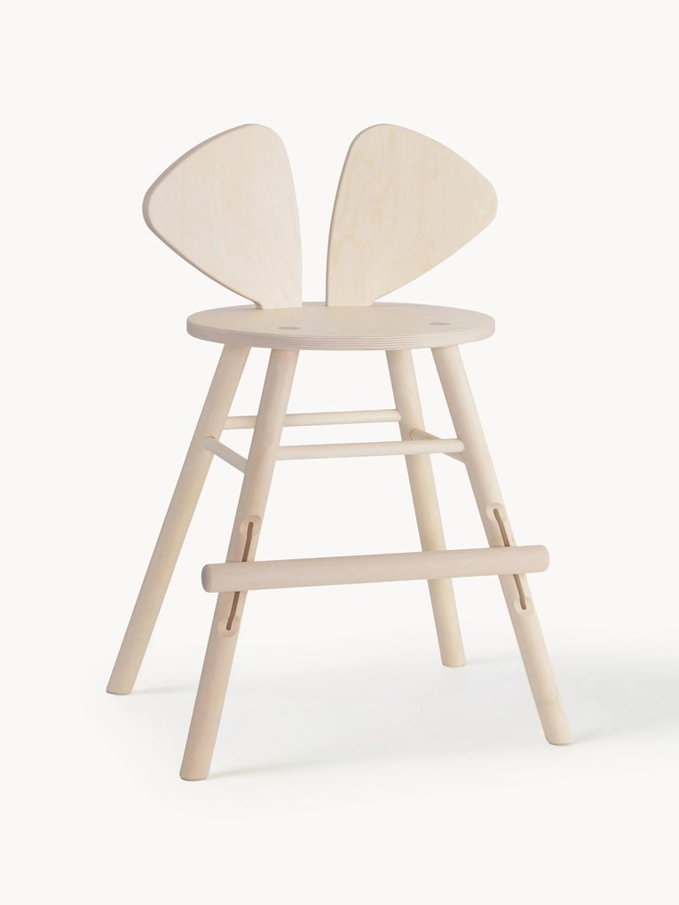 Detská vysoká stolička z dubového dreva Mouse Junior