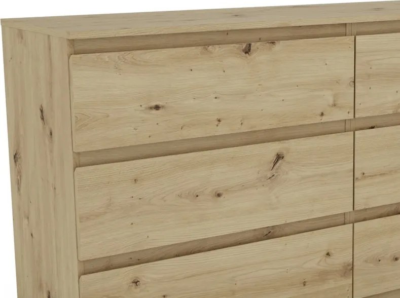 Široká komoda Carlos, dub artisan, 150 cm