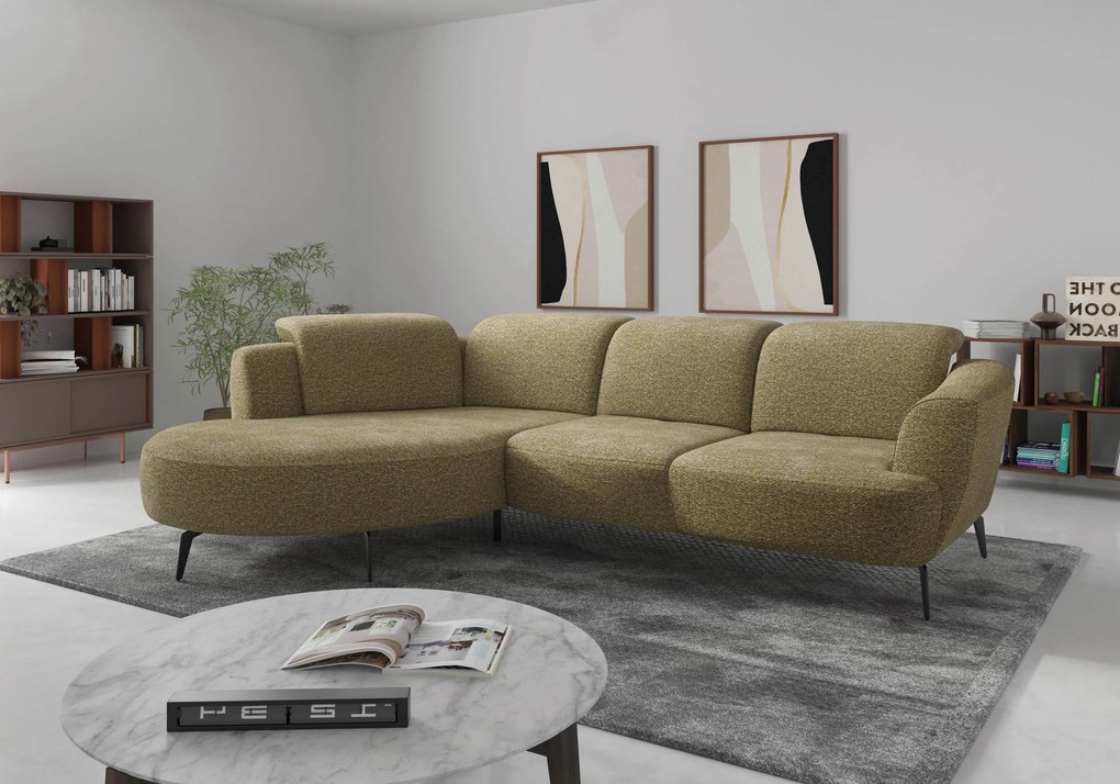 XXXLutz ROHOVÁ SEDAČKA, textil, olivovozelená Sit & More - Sedačky - 000144018534