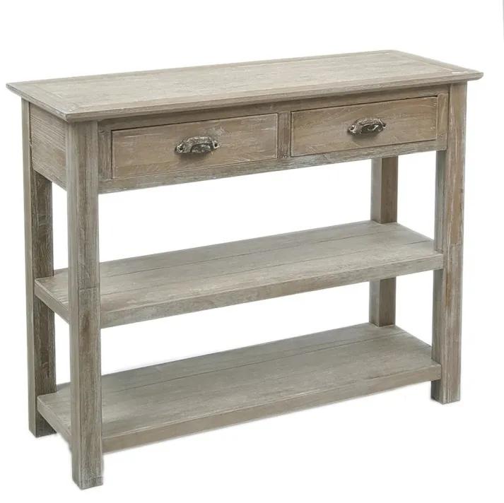 Konzolový drevený stôl s patinou- 100 * 37 * 81 cm