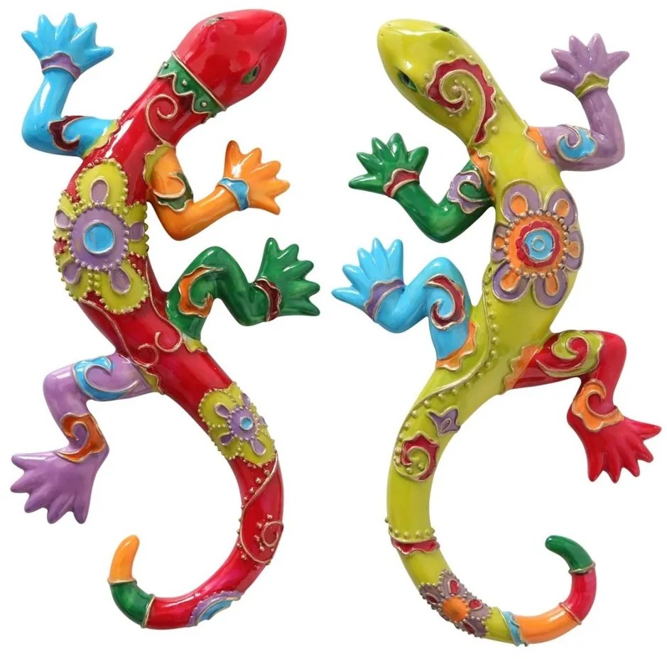 Záhradná figúrka z polyresínu Lizard 1, 24 cm, viacfarebná
