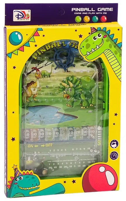 LEAN TOYS Pinball arkádová hra – Dinosaurus zelená