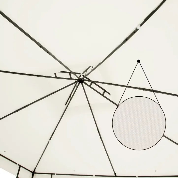 Záhradný altán BestBerg BBGG-31 / 300 x 300 x 260 cm / béžová