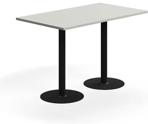 Barový stôl VERTICUS, 1400x800x900 mm, svetlošedá/čierna