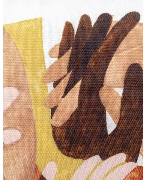 Ruky vankúš hnedý/biely 50x30 cm