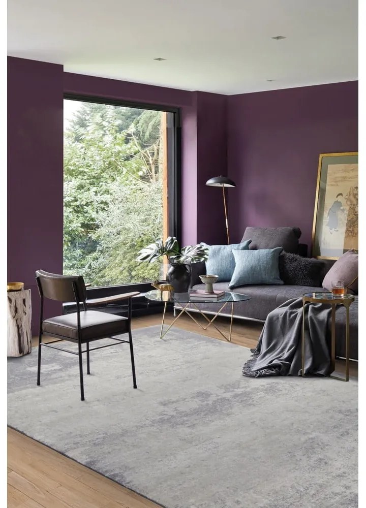 Krémovo-sivý vlnený koberec 120x180 cm Bran – Agnella