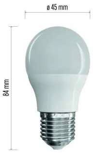 EMOS LED žiarovka Classic Mini Globe, E27, 8 W, neutrálna biela